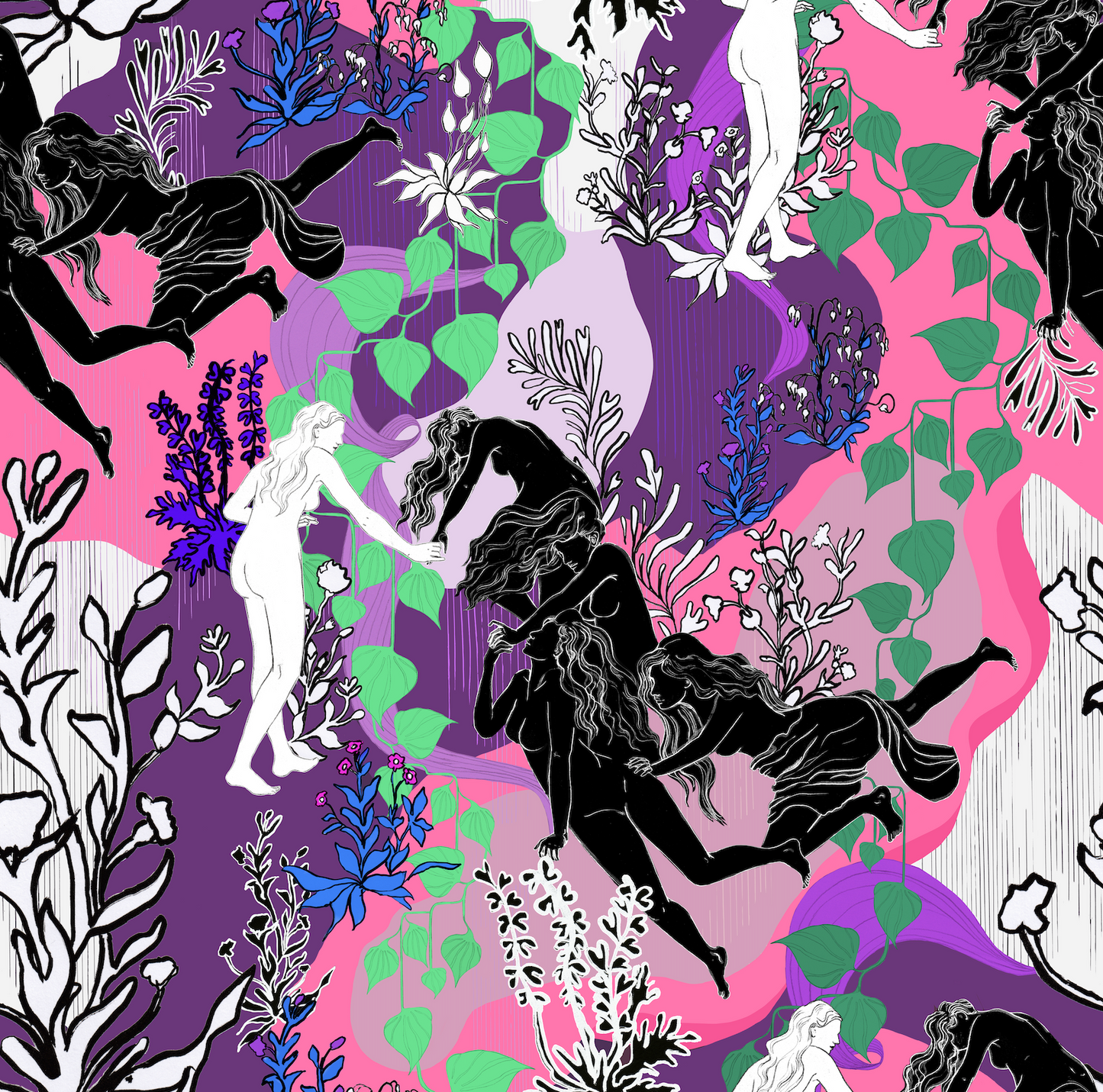 GODDESS pink print detail