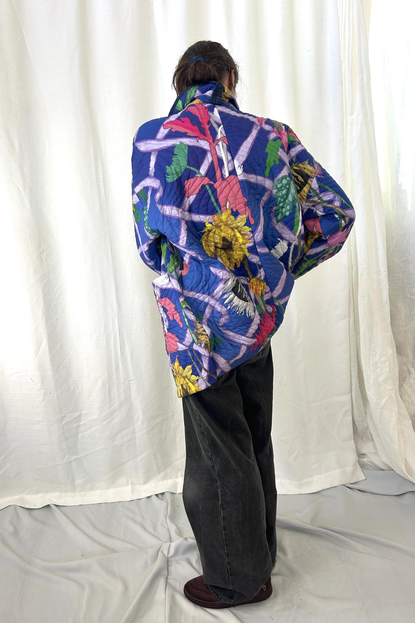 Quilted Kimono WILTED blue