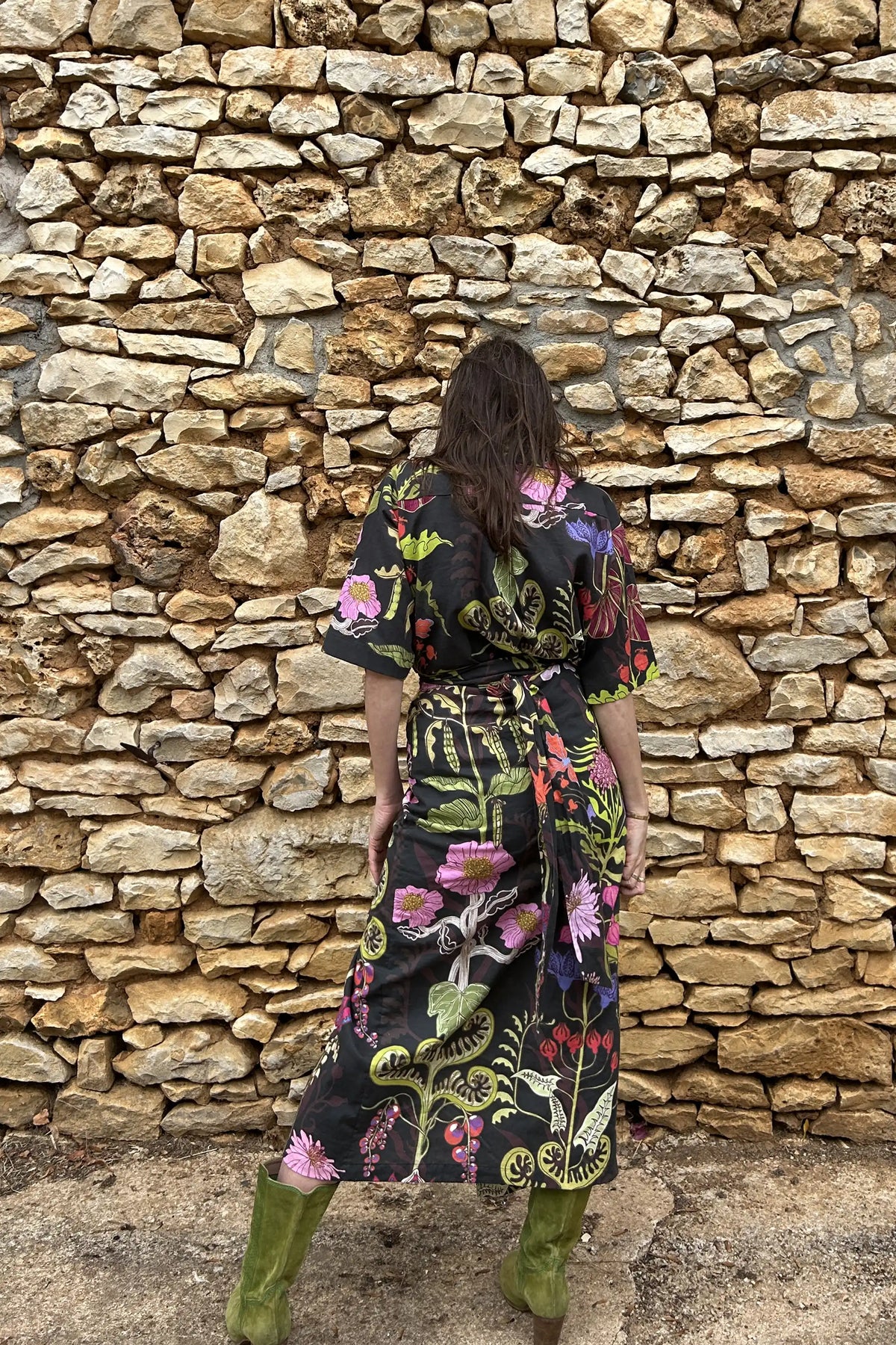 Wrap skirt Secret Garden black